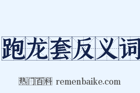 跑龙套反义词是什么意思的图片